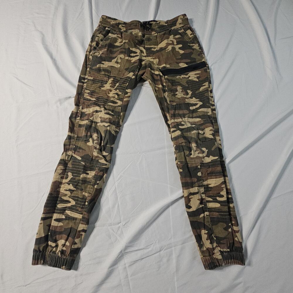 Ring of Fire Mens M Camo Cargo Jogger Pants Stretch Utility Streetwear Cotton